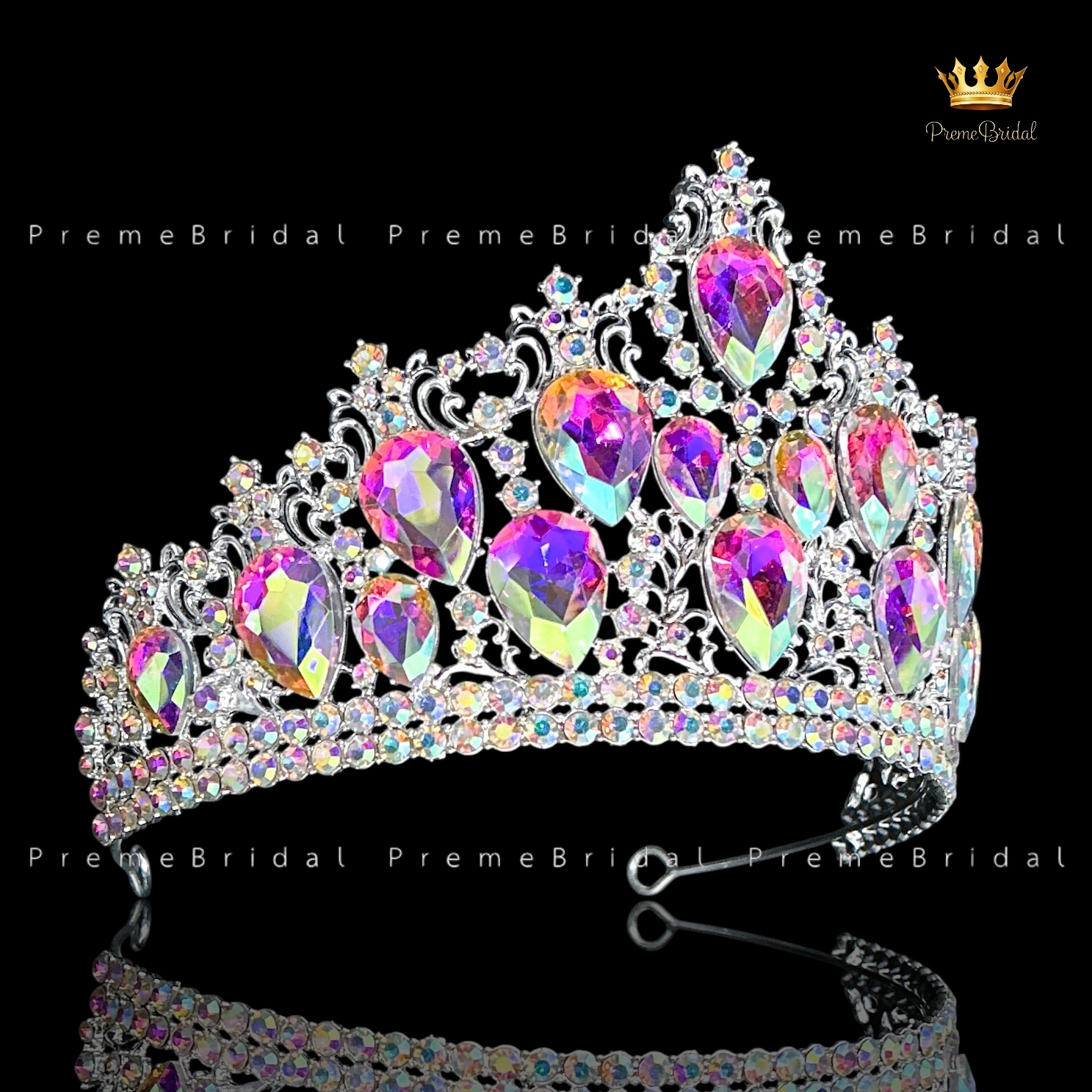 (พร้อมส่ง) เทียร่า 452 มงกุฎครึ่งหัว ไซส์นางงาม ปราณีต QCเพชรทุกเม็ด สินค้าพร้อมส่งจากไทย