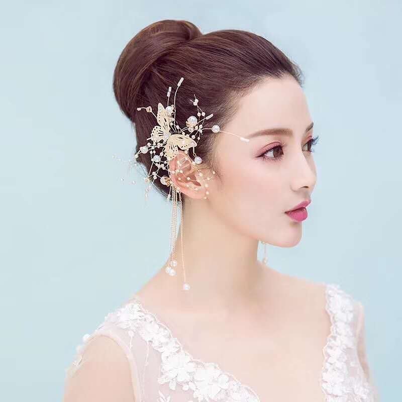 (พร้อมส่ง) Ear Cuff 005 จรหู จอนหู ผีเสื้อ ได้ทั้งคู่ เกี่ยวใบหู ใส่สวยๆ สวยงาม ทำจากโลหะสีทอง