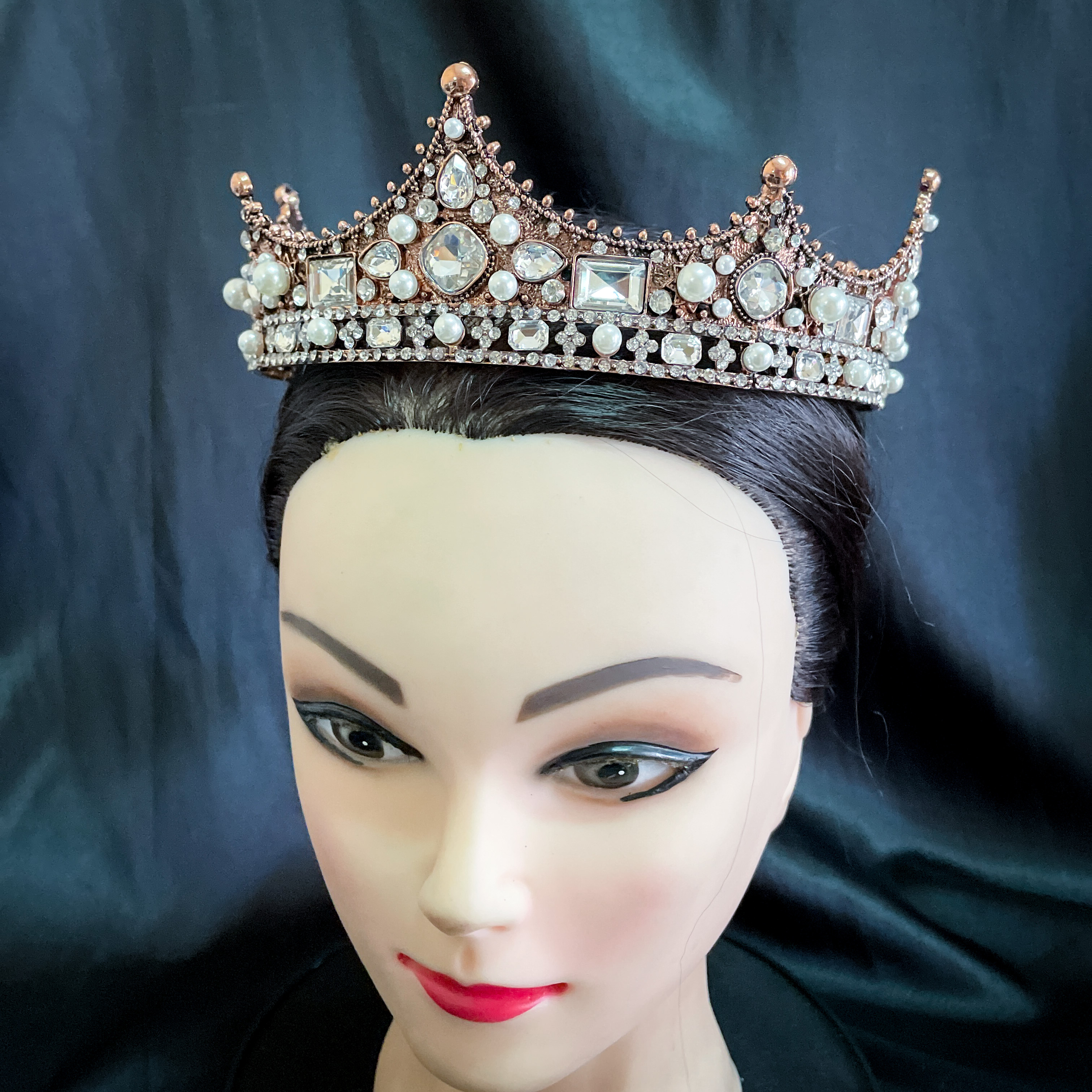 (พร้อมส่ง) มงกุฏผู้ชาย 035 สีวินเทจเพชรขาว มงกุฎผู้ชาย มงกุฎเจ้าชาย งานสวย ปราณีต QCเพชรทุกเม็ด