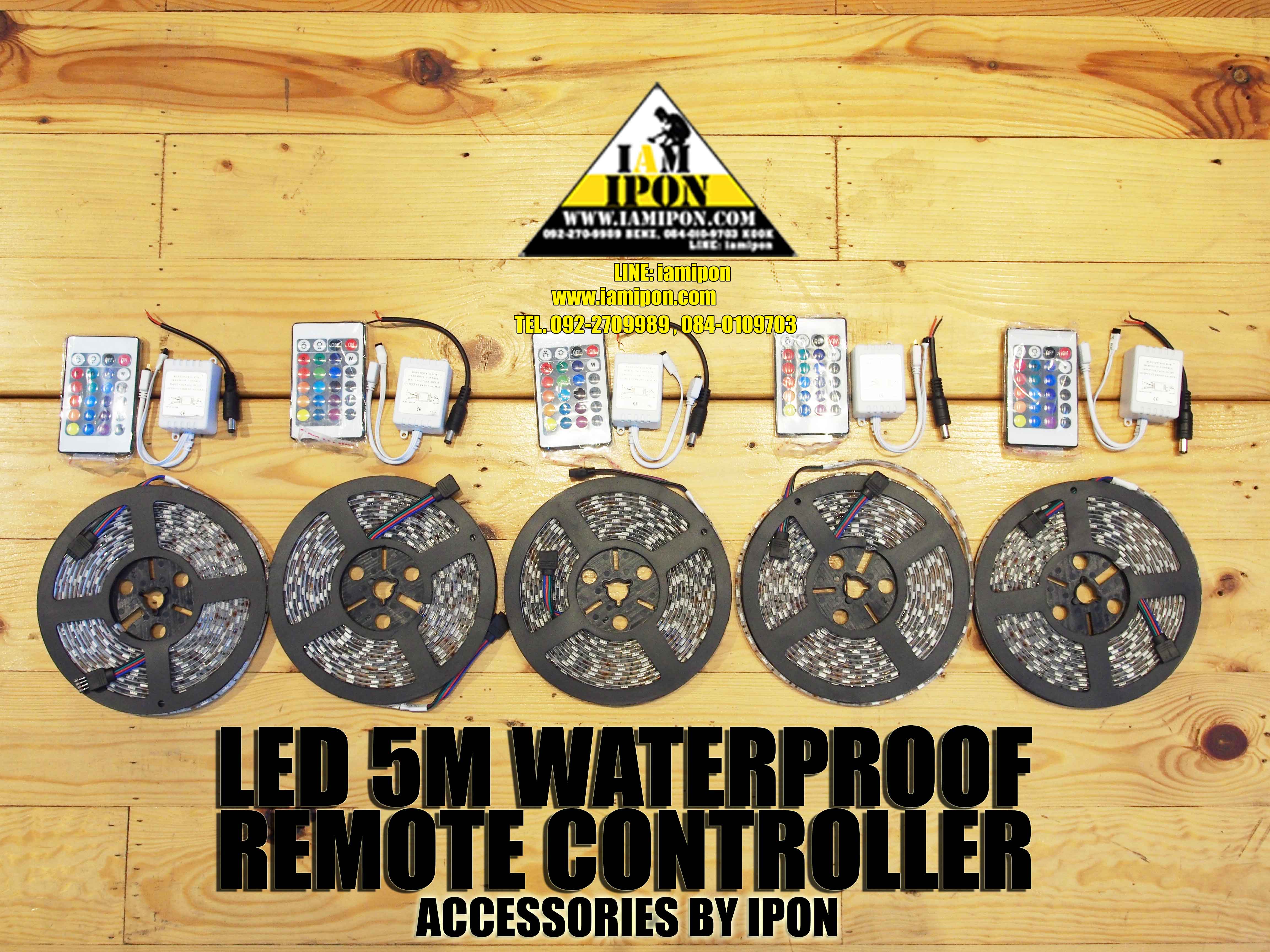 LED 5M WATERPROOF REMOTE CONTROLLER ไฟเส้น 5M กันน้ำ ปรับสีได้ 16 เฉด 5 step