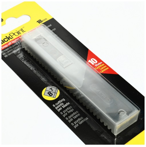 ใบมีดคัตเตอร์ 18มม. 10ใบ/แพ็ค STANLEY #11-301T