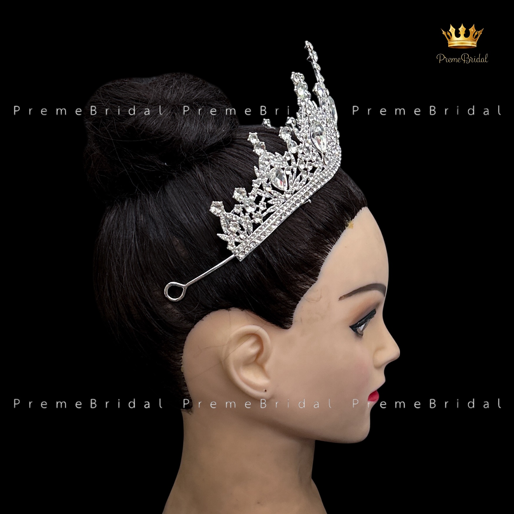 (พร้อมส่ง) เทียร่า 457 สีเงิน มงกุฎครึ่งหัว นางงาม งานสวย ปราณีต QCเพชรทุกเม็ด สินค้าพร้อมส่งจากไทย ไม่ต้องรอจีน