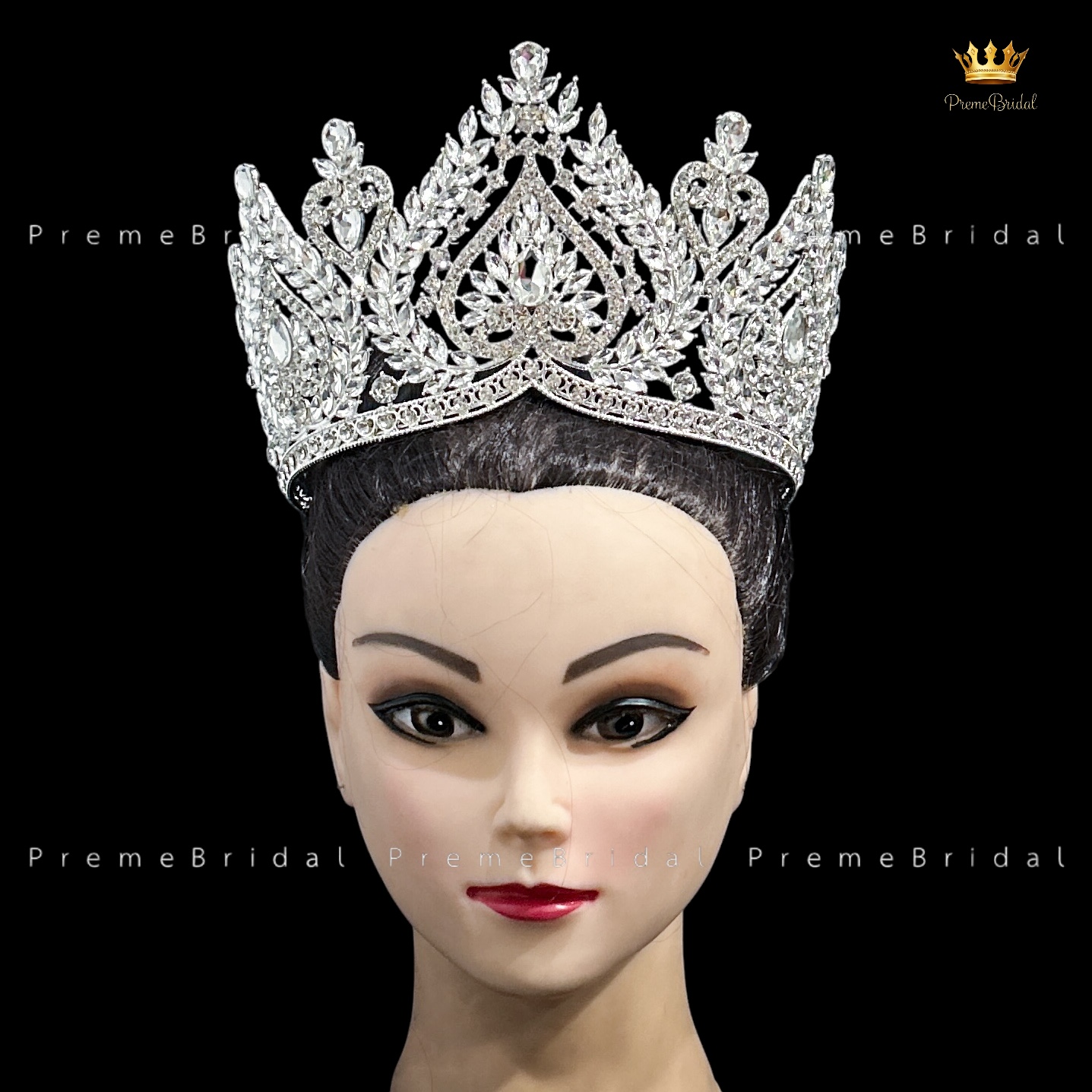 (พร้อมส่ง) เทียร่า 446 มงกุฎครึ่งหัว ไซส์นางงาม ขนาดใหญ่ สวย ปราณีต QCเพชรทุกเม็ด สินค้าพร้อมส่งจากไทย