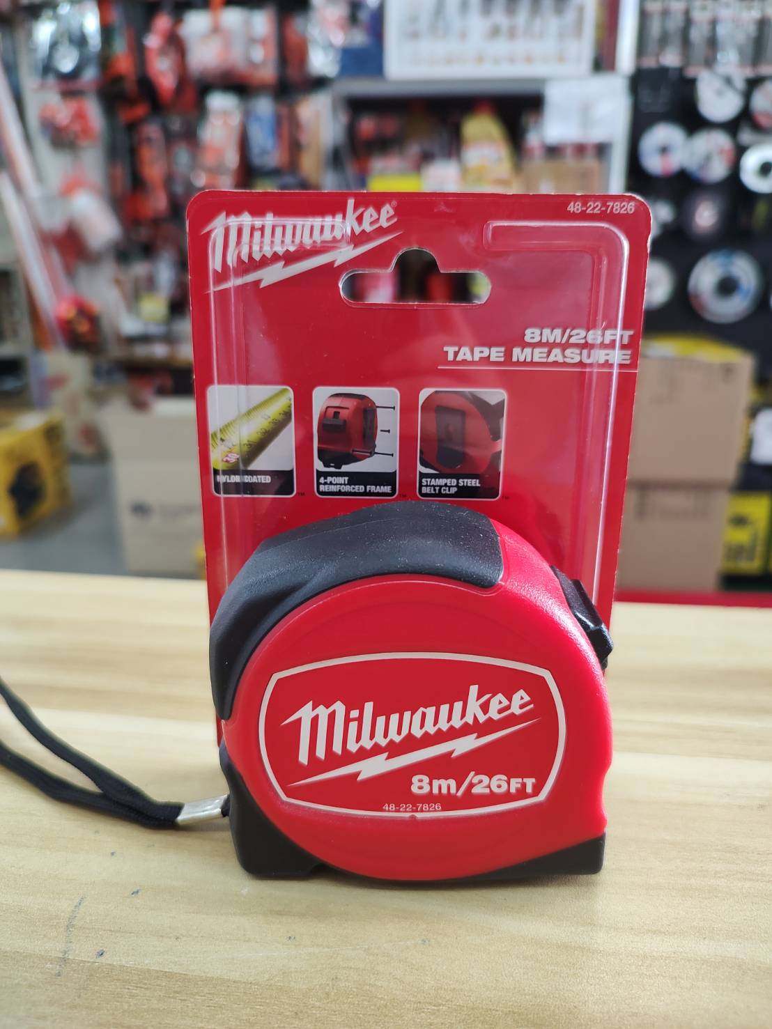 ตลับเมตร8m/26FT RED 48-22-7826 MILWAUKEE