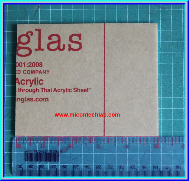 1x แผ่นอะคริลิคสีขาวทึบ 4x5 นิ้ว หนา 2 มม(Acrylic Sheet)