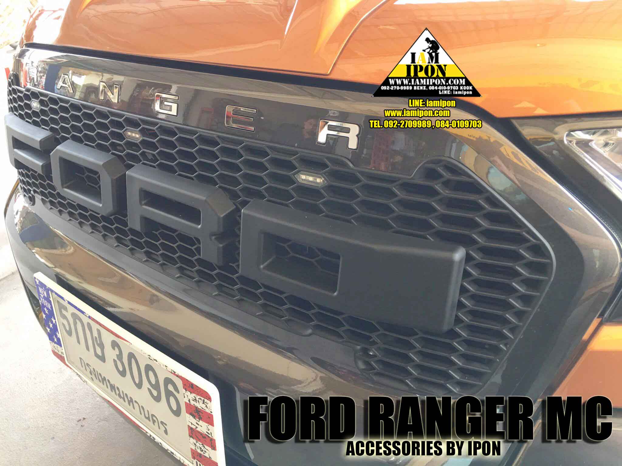 3D CHARACTER FRONT GRILL FORD RANGER MC STAINLESS ตัวหนังสือสเตนเลสติดกระจังหน้าฟอร์ดเรนเจอร์ MC