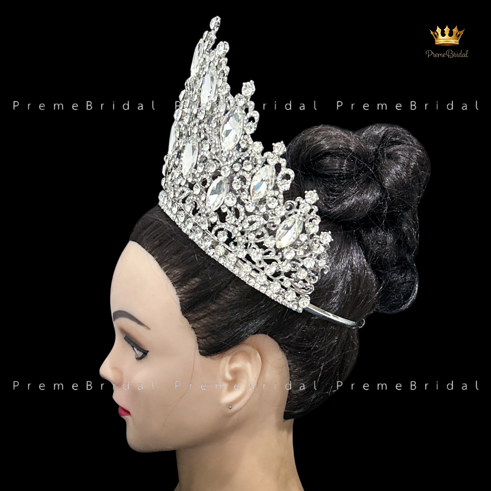 (พร้อมส่งจากไทย) มงกุฏ 142 สำหรับนางงาม ขนาดใหญ่ งานโลหะฐานกลมปรับขนาดได้ ส่งด่วน ส่งจาก จ.อุบลราชธานี