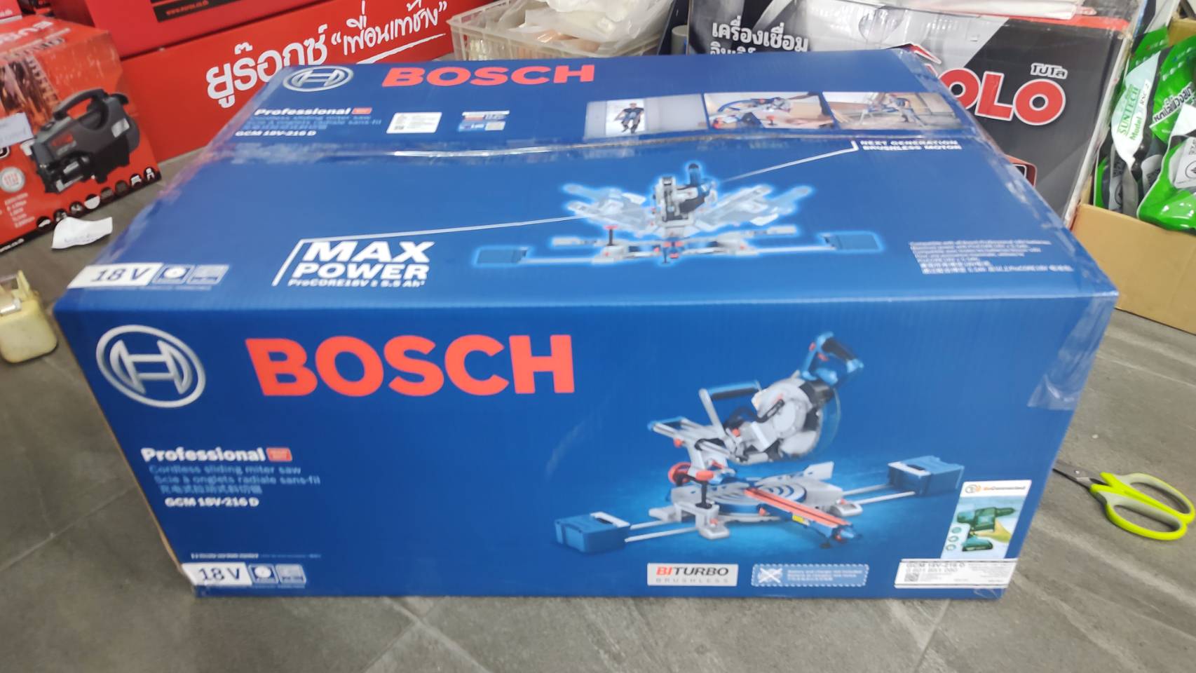 แท่นตัดองศาไร้สาย8" GCM18V-216D BOSCH SOLO