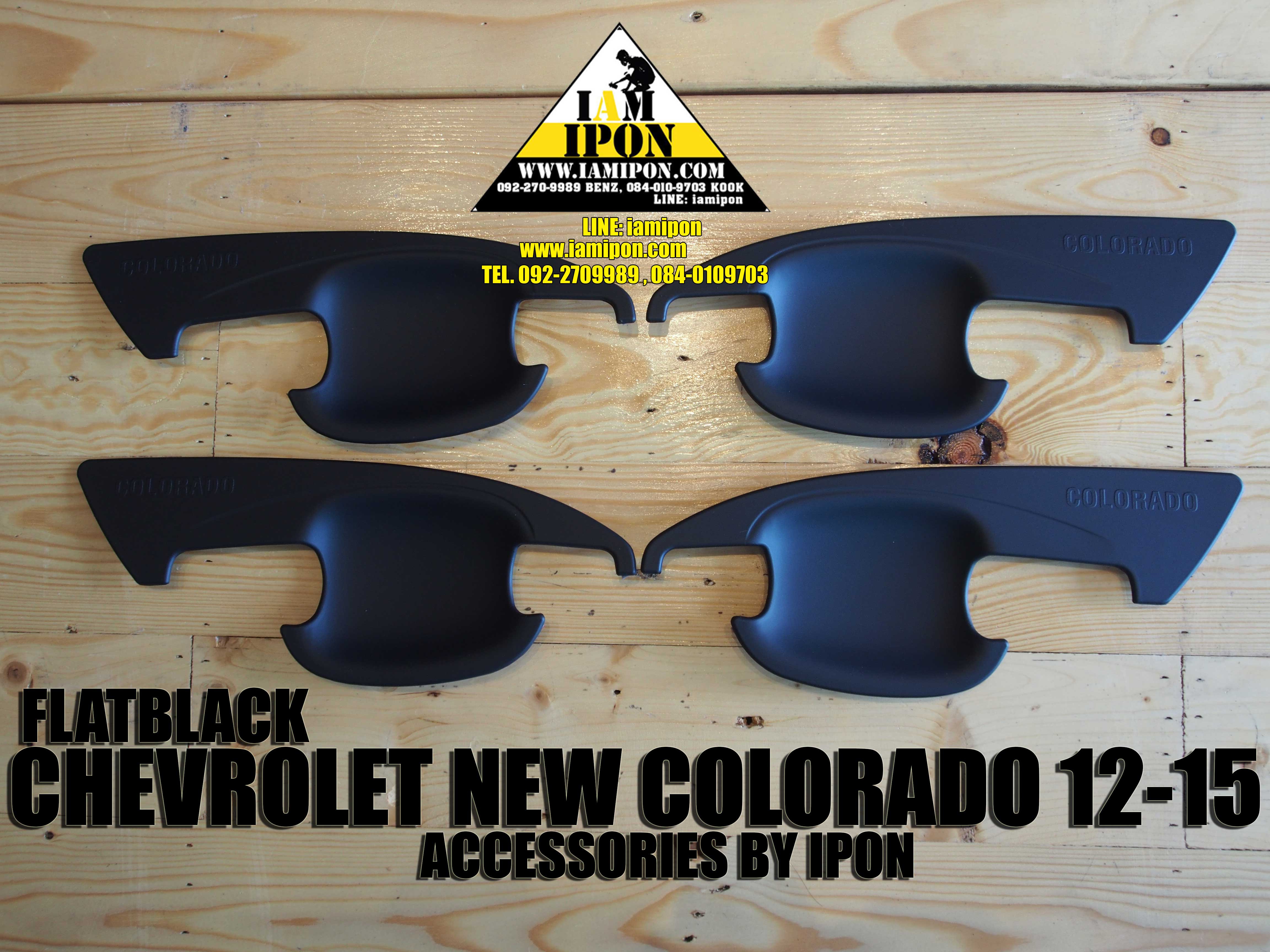 PLATE DOOR HANDLE CHEVROLET COLORADO 12-15 FLATBLACK เบ้ารองมือเปิดดำด้าน เชฟโรเลตโคโลราโด 12-15