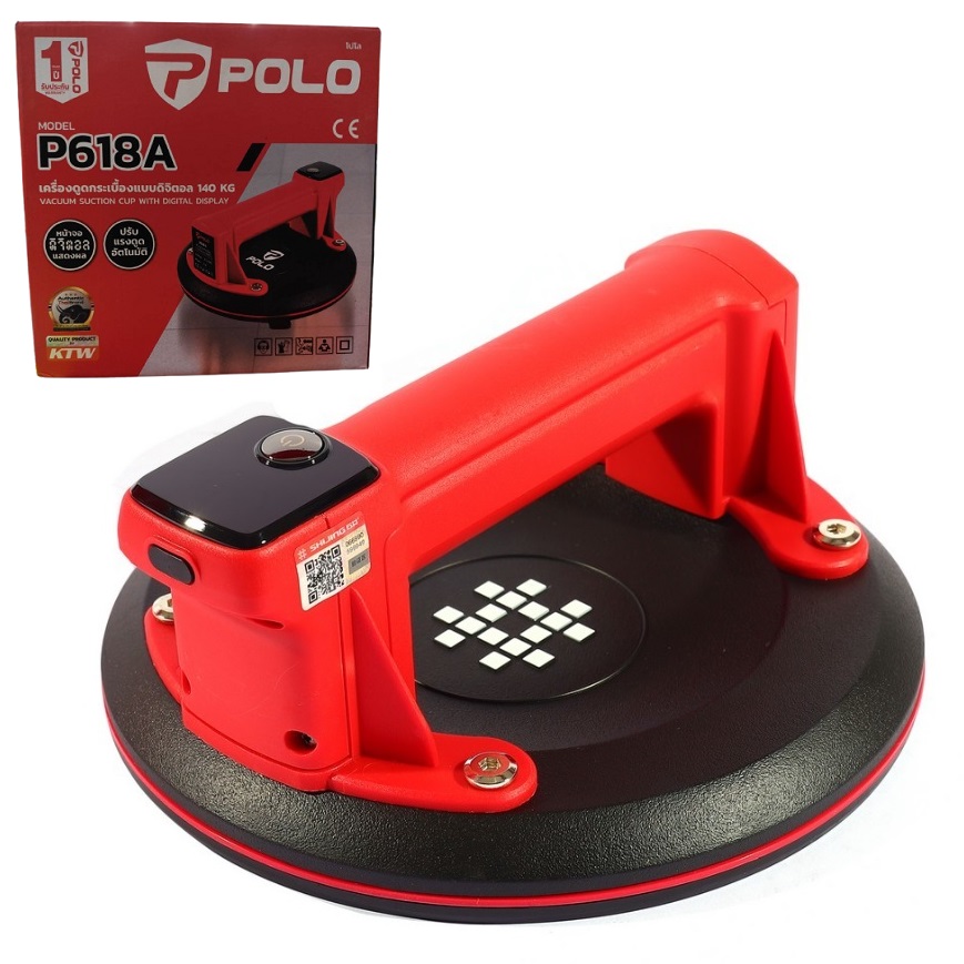 เครื่องดูดกระเบื้อง ดูดกระเบื้องสูงสุด 140กก. P618A POLO หน้าจอดิจิตอล