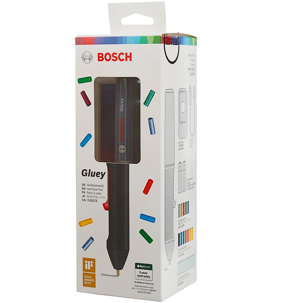 ปากกายิงกาวร้อนไร้สาย Gluey BOSCH สีกรม Smoky