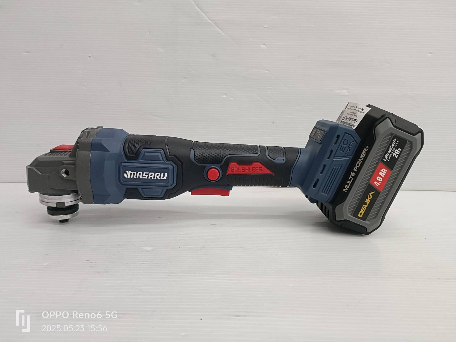 MASARU SCG-600-B1 เครื่องเจียร์ไร้สาย 4 นิ้ว Power Turbo 20V แบตรุ่นใหม่