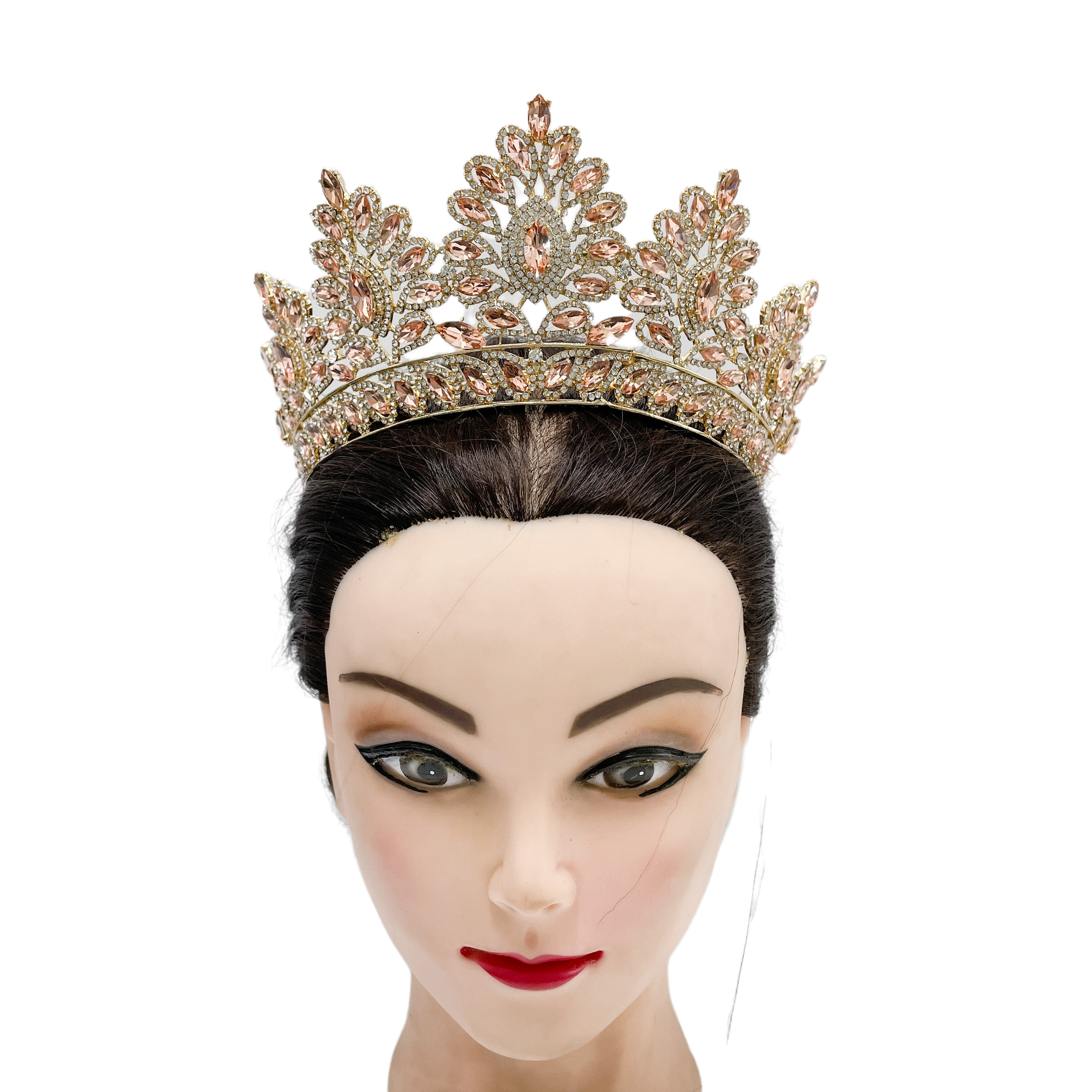 (พร้อมส่งจากไทย) มงกุฏ 095 สีส้ม มงกุฎนางงาม มงกุฎเพชร มงกุฎประกวด สินค้าพร้อมส่ง ไม่ต้องรอนาน งานพรีเมี่ยม