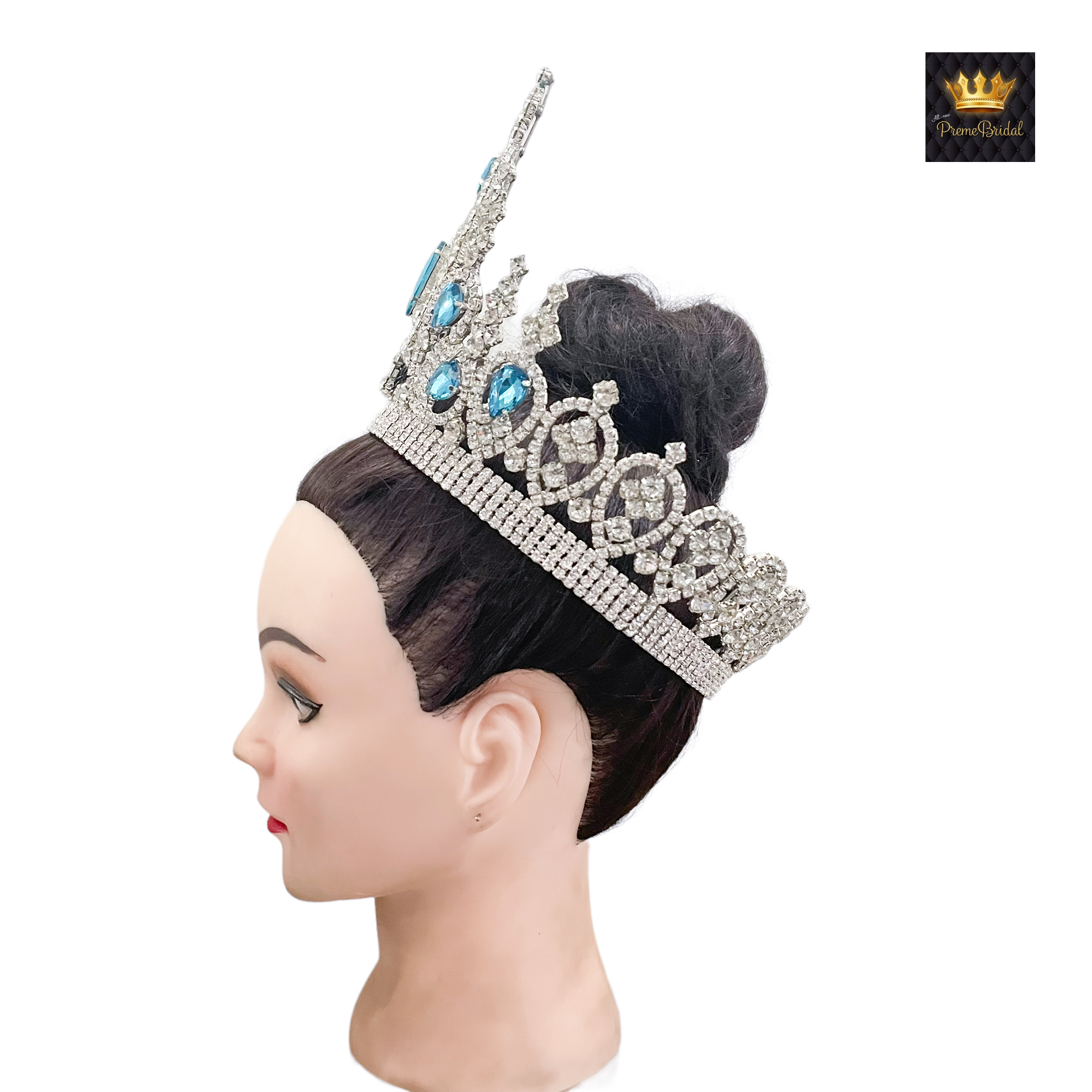 (พร้อมส่งจากไทย) มงกุฏ 108 สีฟ้า มงกุฎนางงาม มงกุฎเพชร มงกุฎประกวด สินค้าพร้อมส่ง ไม่ต้องรอนาน งานพรีเมี่ยม