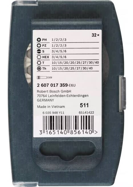 ชุดดอกเจาะและขัน 32ชิ้น Drill and Drive BOSCH