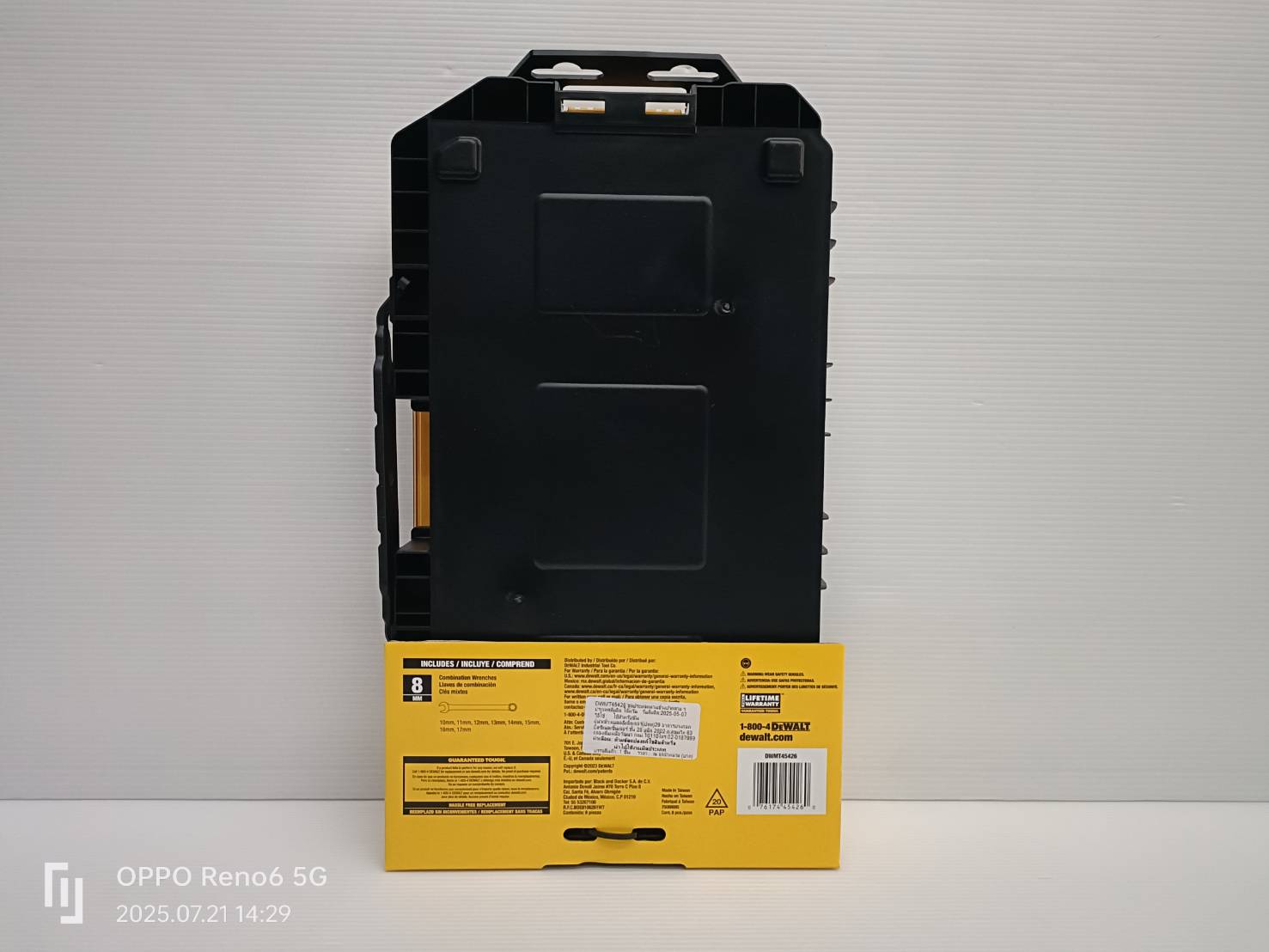 DEWALT ชุดประแจแหวนข้างฯ 8 ชิ้น 10-17 มม. รุ่น DWMT45426 กล่องใส มุมเอียง 15 องศา