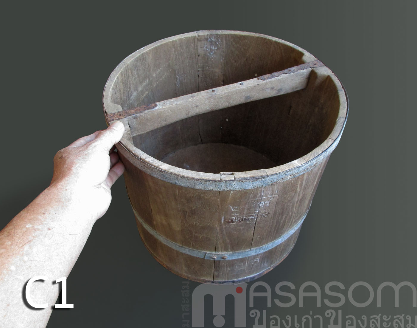 ถังไม้ตวงข้าวโบราณขนาด 20 ลิตร