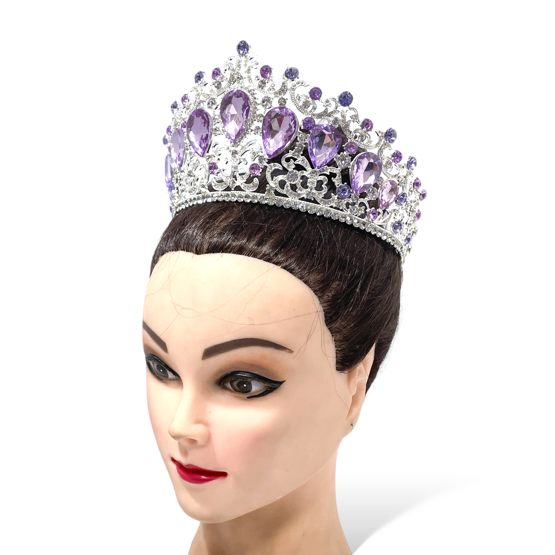 (พร้อมส่ง) เทียร่า 378 สีม่วง งานสวย ปราณีต QCเพชรทุกเม็ด สินค้าพร้อมส่งจากไทย