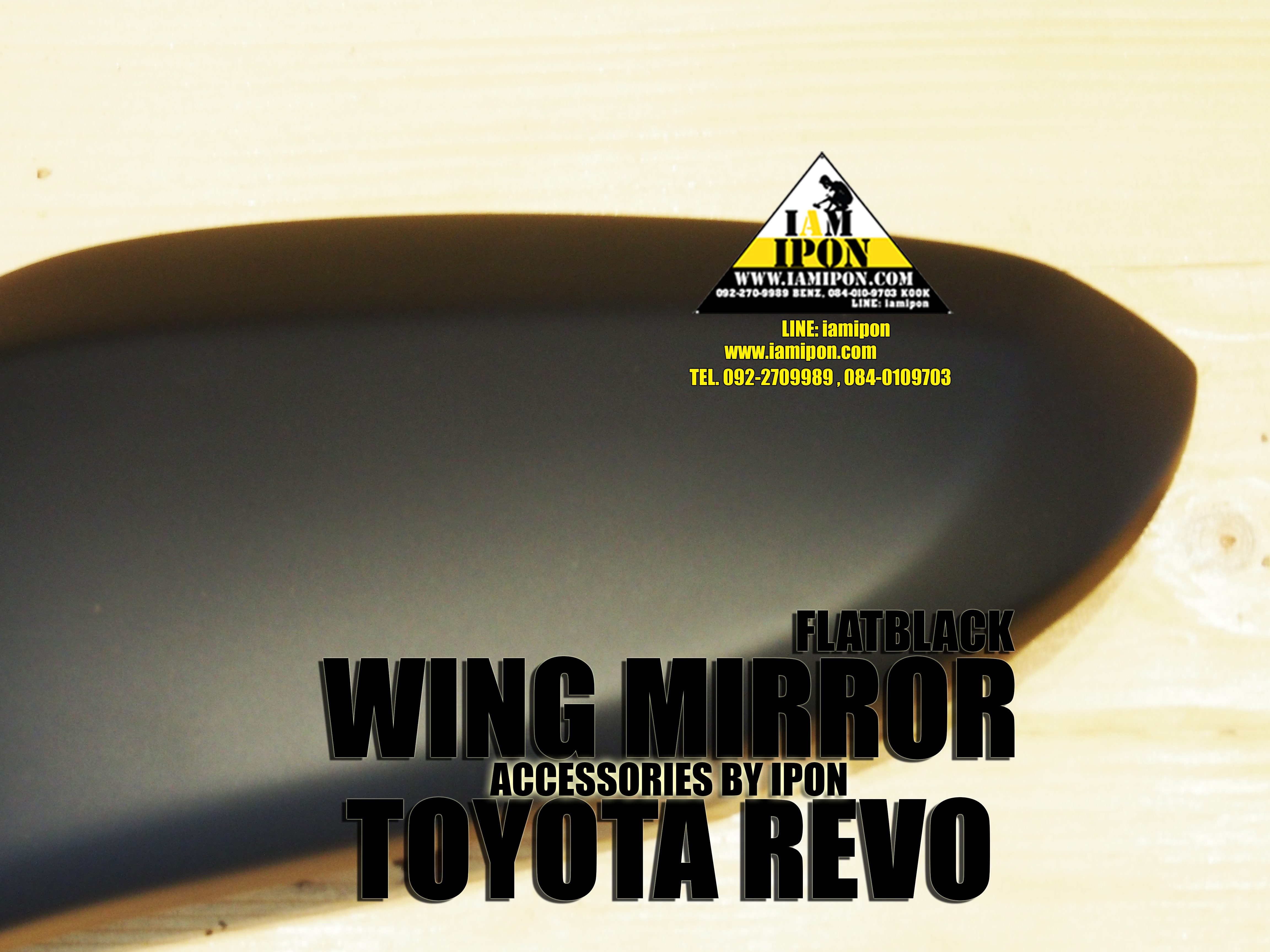 WING MIRROR TOYOTA REVO FLATBLACK ครอบกระจกมองข้างดำด้านโตโยต้ารีโว
