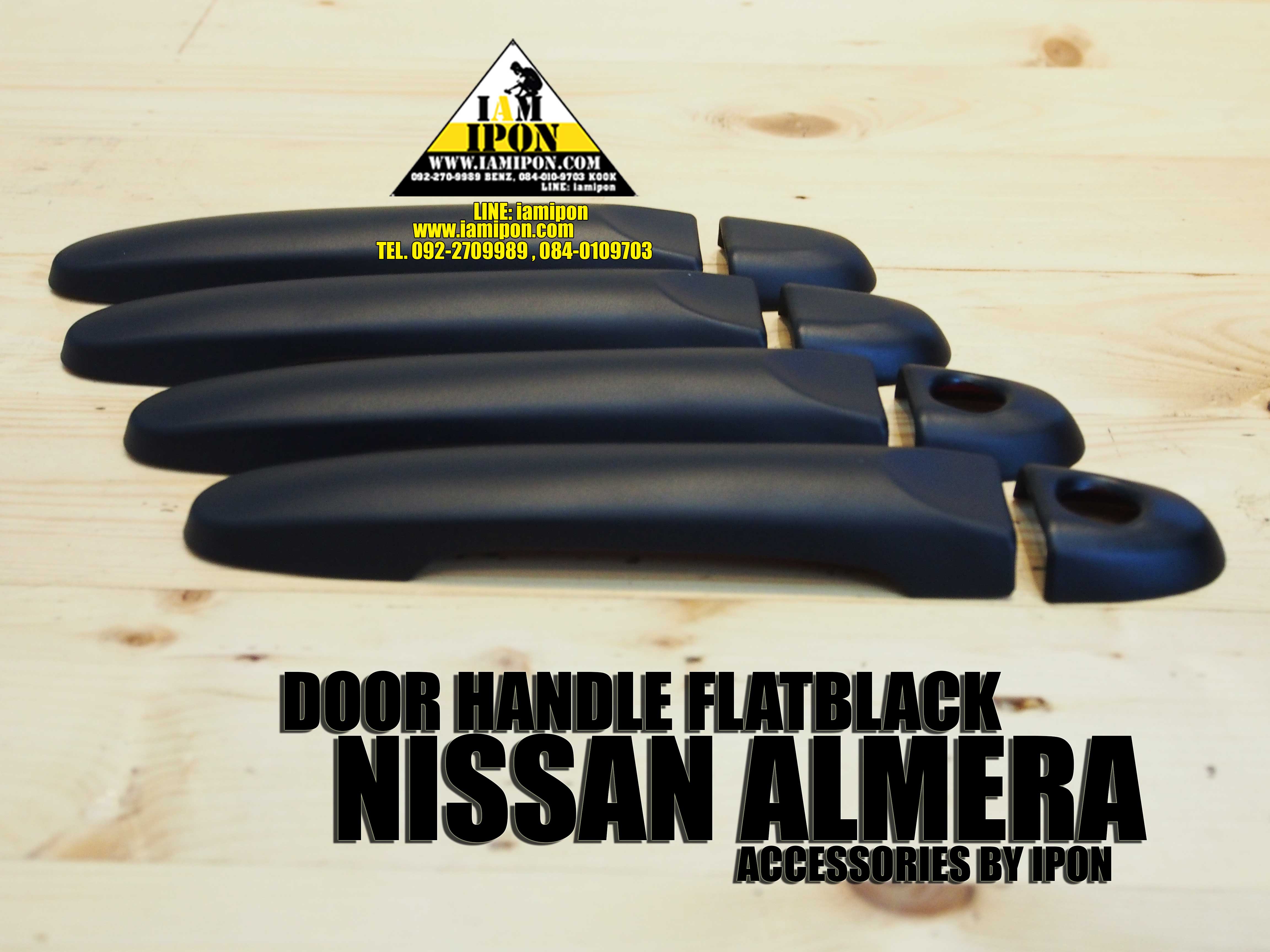 DOOR HANDLE FLATBLACK NISSAN ALMERA ครอบมือจับนิสสันอัลเมร่าดำด้าน