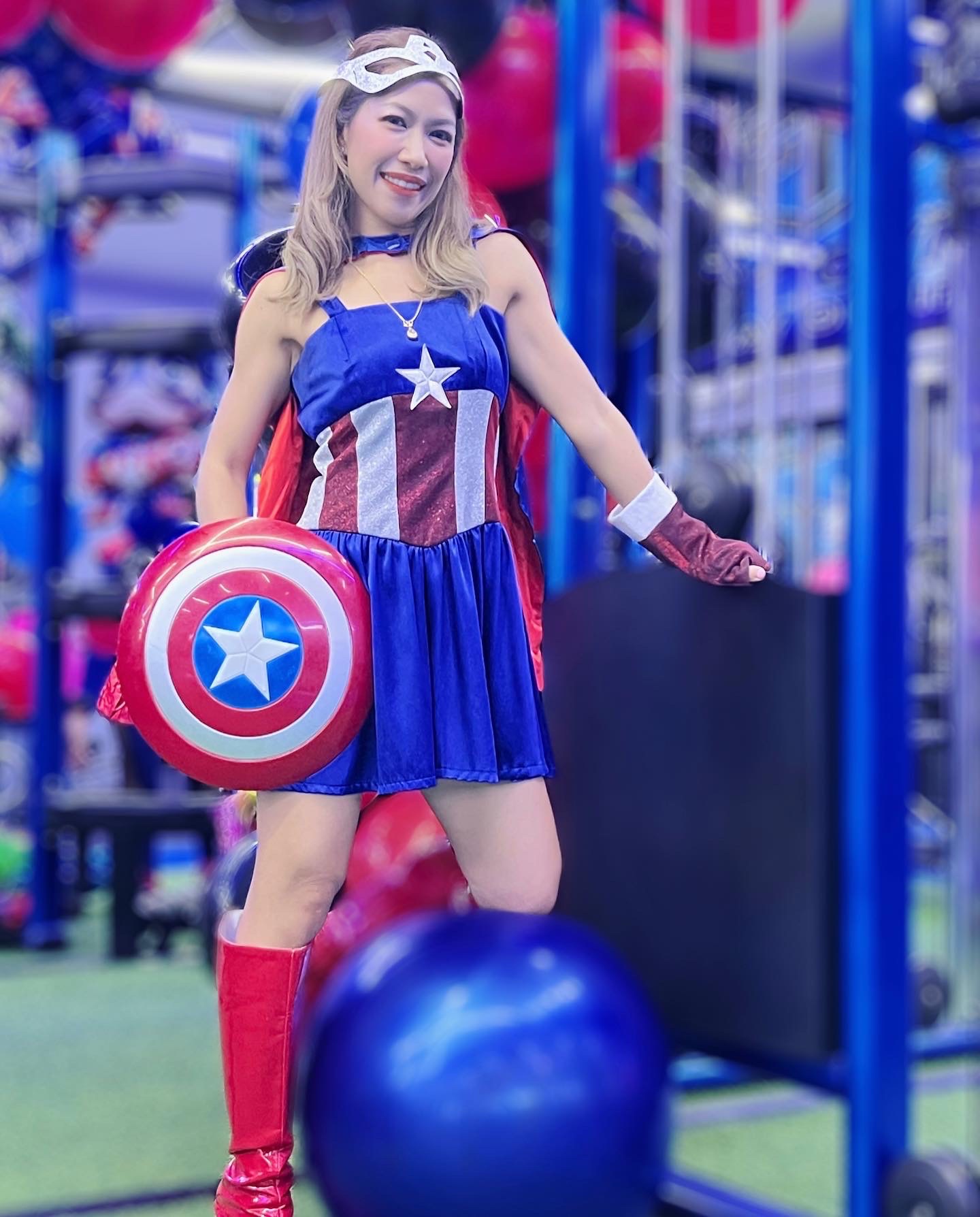 ชุดกัปตันอเมริกาหญิง เกรด A