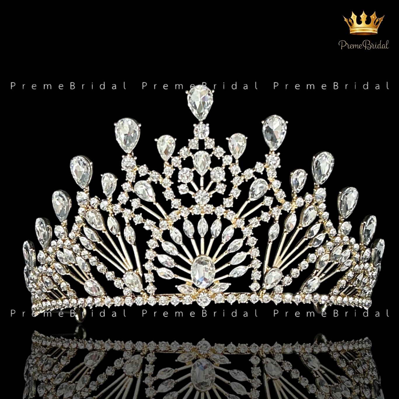 (พร้อมส่ง) เทียร่า 448 มงกุฎครึ่งหัว ไซส์นางงาม ปราณีต QCเพชรทุกเม็ด สินค้าพร้อมส่งจากไทย