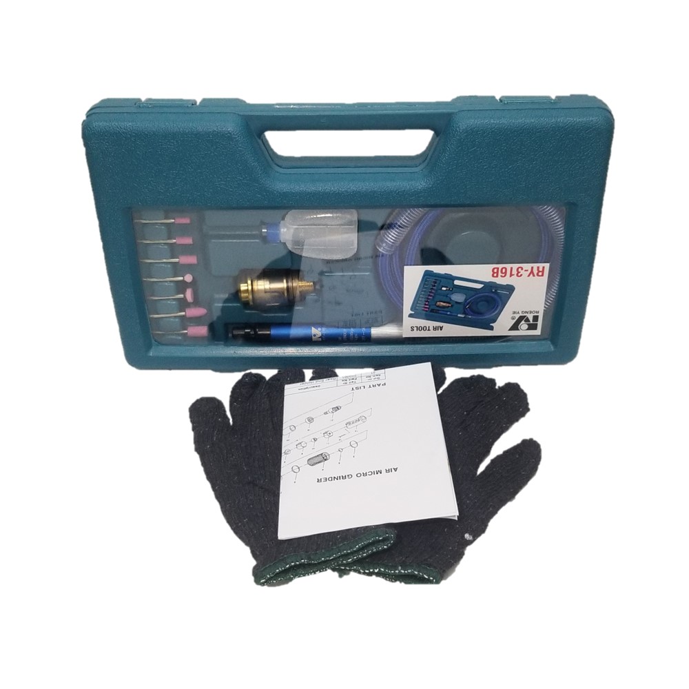 เครื่องเจียรแม่พิมพ์ลมสายอ่อนแกน 3 mm ชุด รุ่น RY-316B