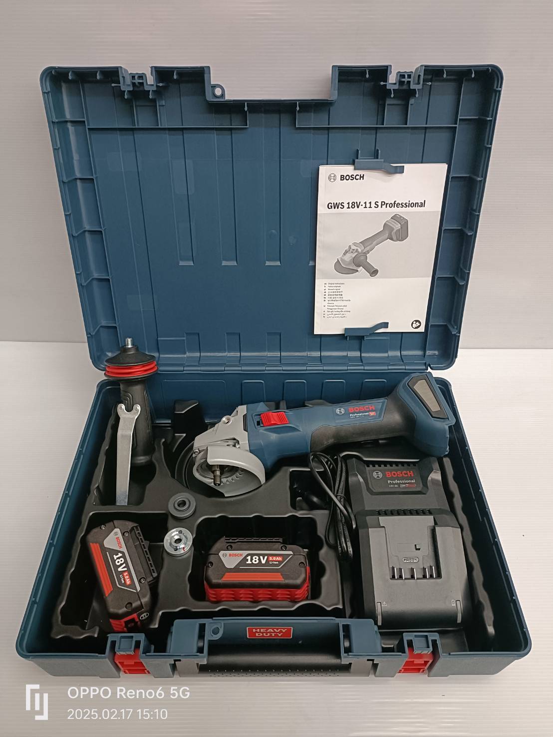 หินเจียร4" 18V GWS18V-11S BOSCH ปรับรอบได้