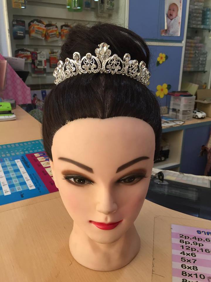 (พร้อมส่ง) เทียร่า 012-B มงกุฎนางงาม มงกุฎเจ้าหญิง งานสวย ปราณีต QCเพชรทุกเม็ด สินค้าพร้อมส่งจากไทย