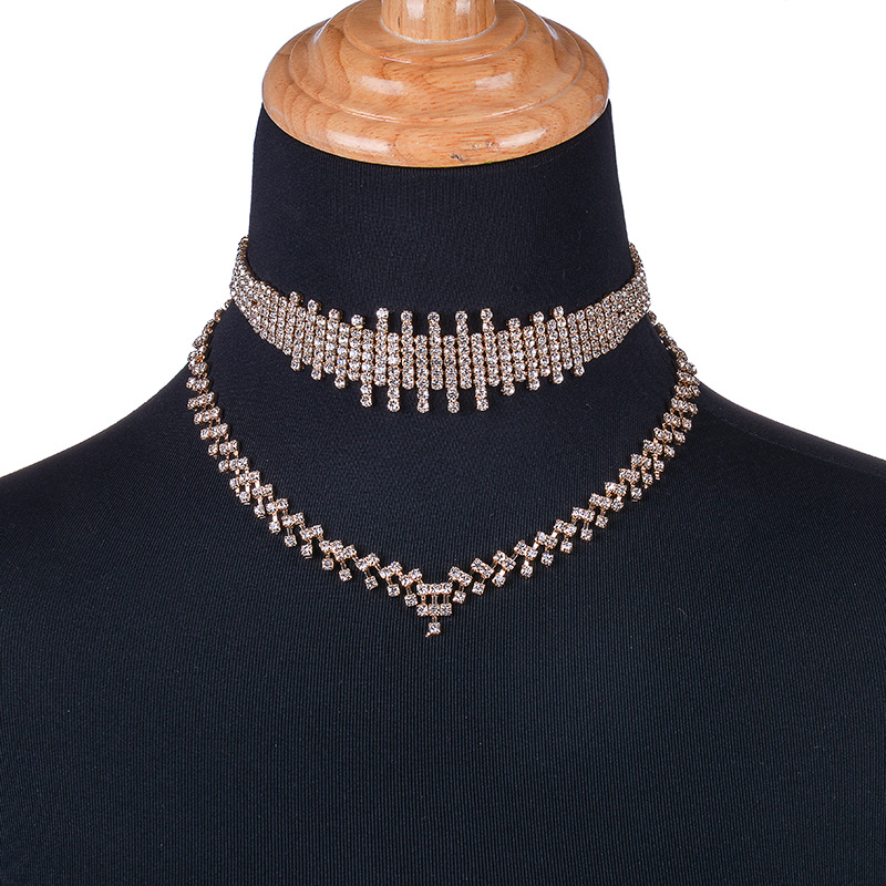 (พร้อมส่ง) โชคเกอร์ 002 สร้อยคอแฟชั่น สีทอง