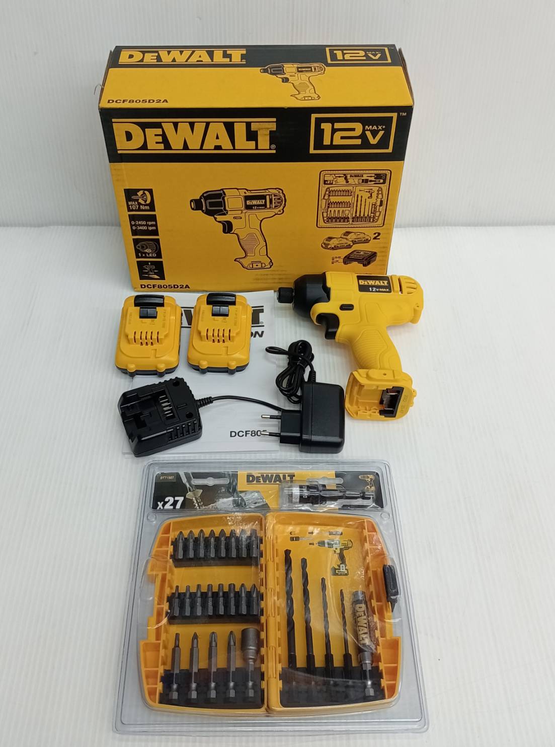 สว่านไร้สาย 12V ขนาด 6.35 มม. DCF805D2A-B1 DEWALT