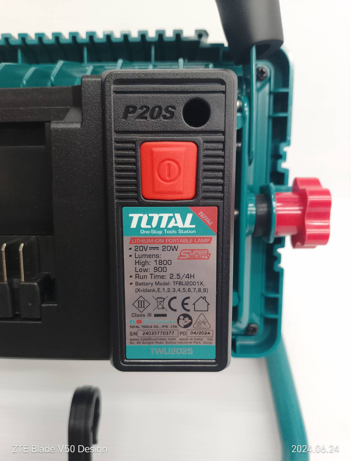 ไฟสปอร์ตไลท์LED 20V TWLI2025 TOTAL (ตัวเปล่า)