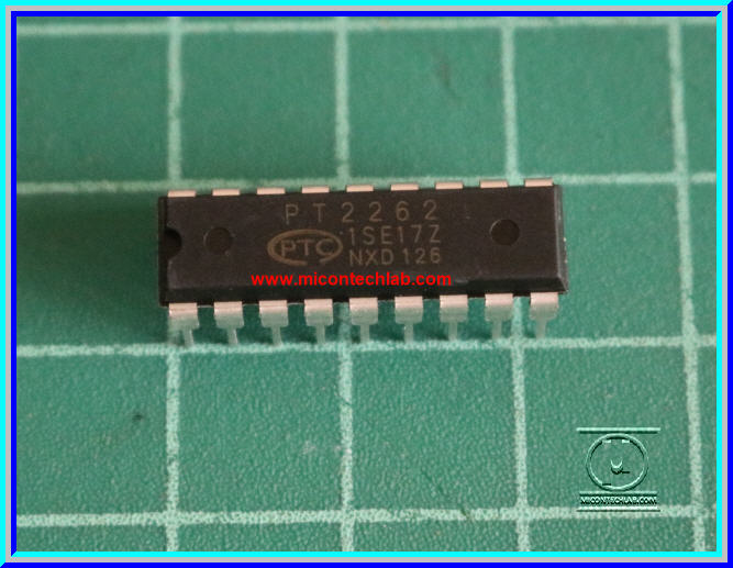 1x PT2262 Remote Control Encoder IC Chip (ไอซีเข้ารหัสรีโมทคอนโทรล)