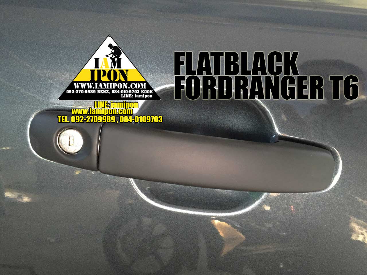 DOOR HANDLE FORDRANGER T6-MC FLATBLACK ครอบมือจับดำด้านฟอร์ดเรนเจอร์ T6-MC