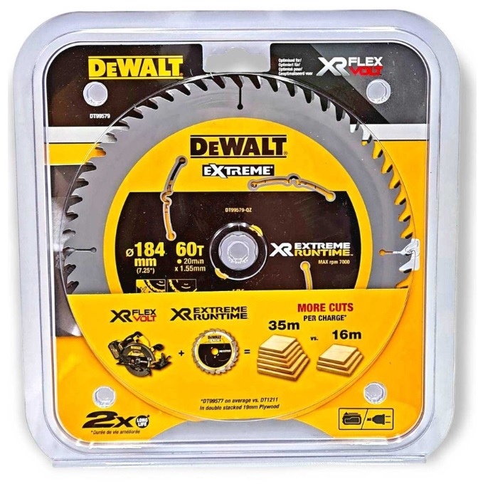 ใบเลื่อยวงเดือน7"X60T DEWALT DT99579