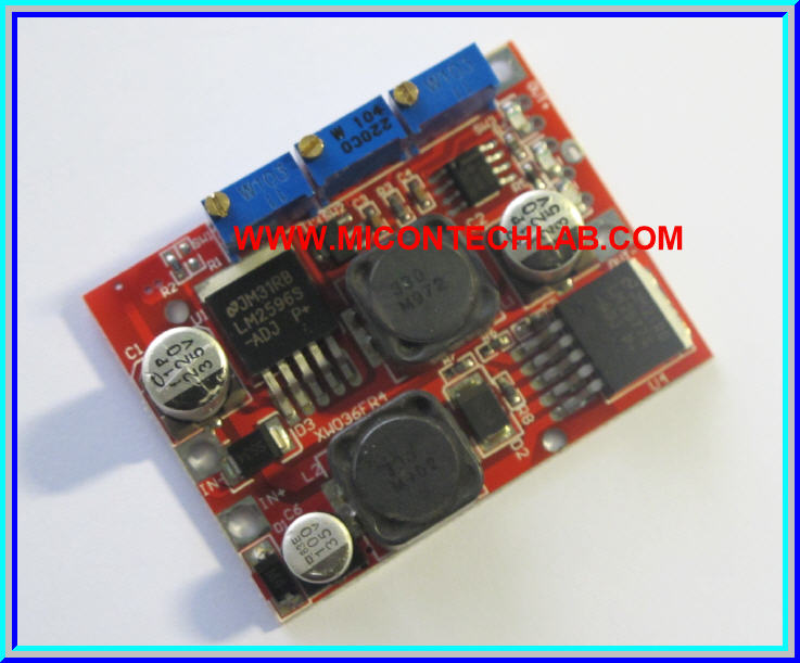 1x LM2596 LM2577 สเตปอัพ สเตปดาวน์ (บัค บูสท์) แบบควบคุมแรงดันและกระแส CC CV