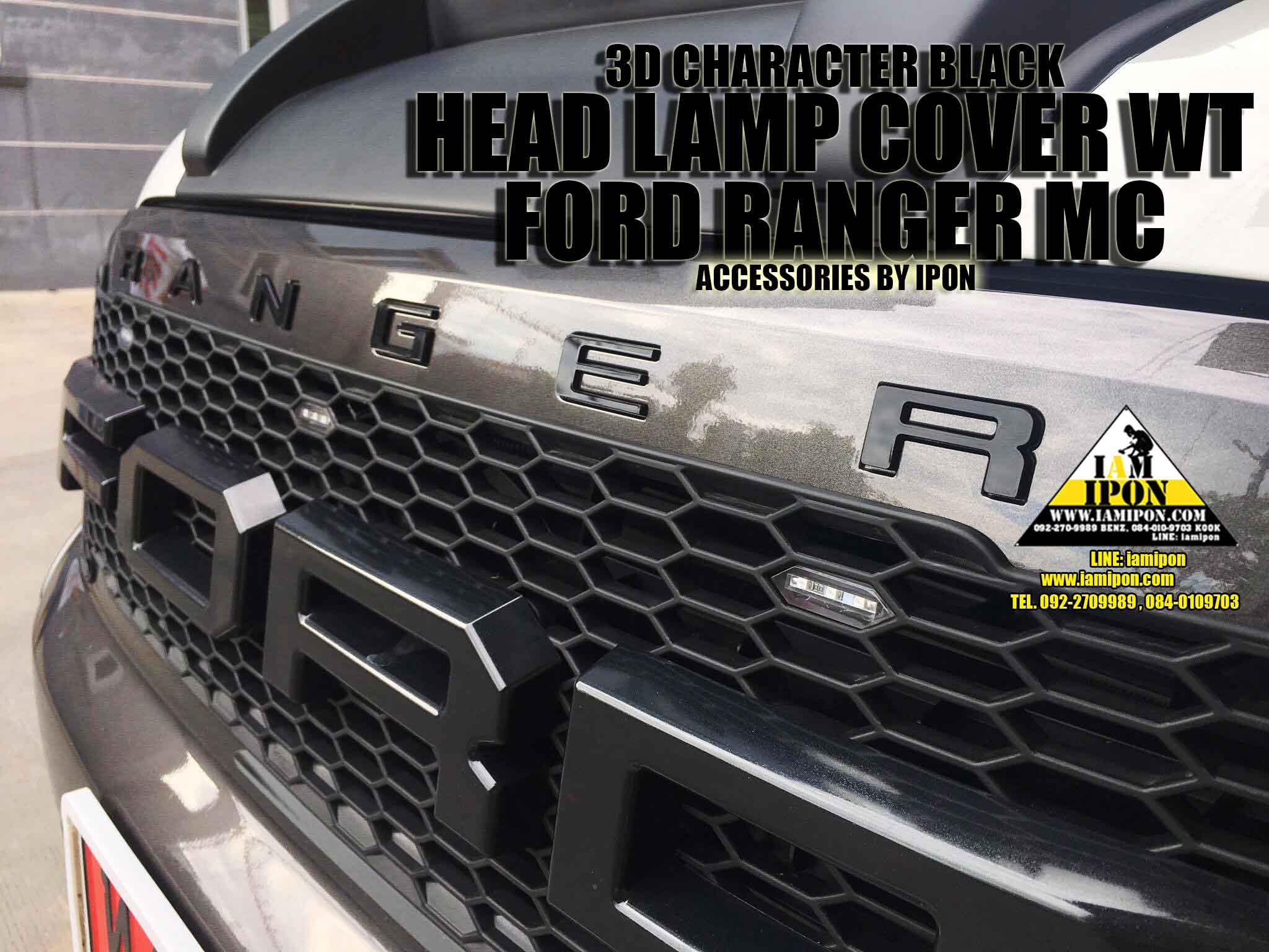 HEADLAMP COVER FORD RANGER MC WILDTRAK 2015 ครอบไฟหน้าวายแทรก ฟอร์ดเรนเจอร์เอ็มซี 2015