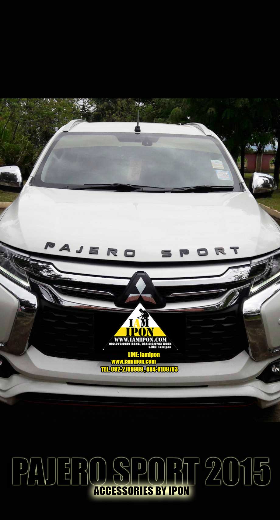 3D CHARACTER PAJERO SPORT ตัวหนังสือติดฝากระโปรงหน้าปาเจโร่สปอร์ด