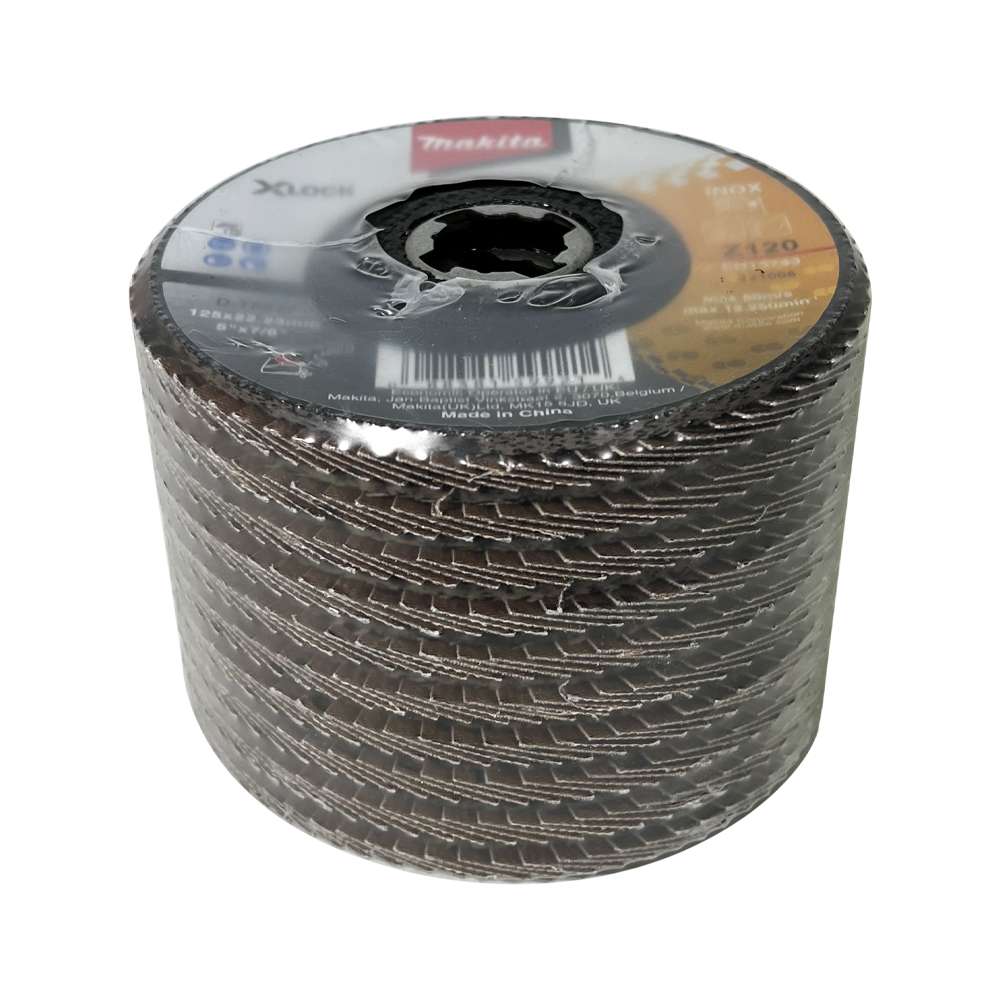 กระดาษทรายซ้อนขัดสเตนเลส 5″xZ100 X-LOCK MAKITA D-76037