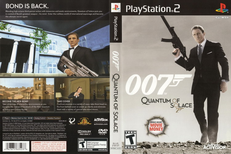 007 QUANTUM OF SOLACE [US : DVD5 1 Disc]