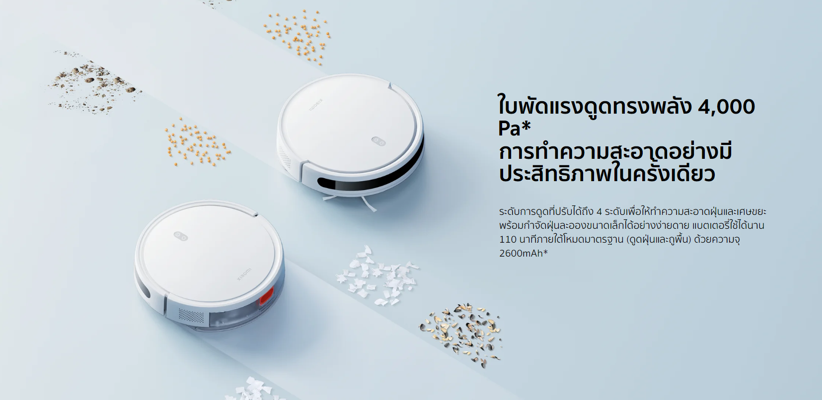 หุ่นยนต์ดูดฝุ่นและถูพื้น