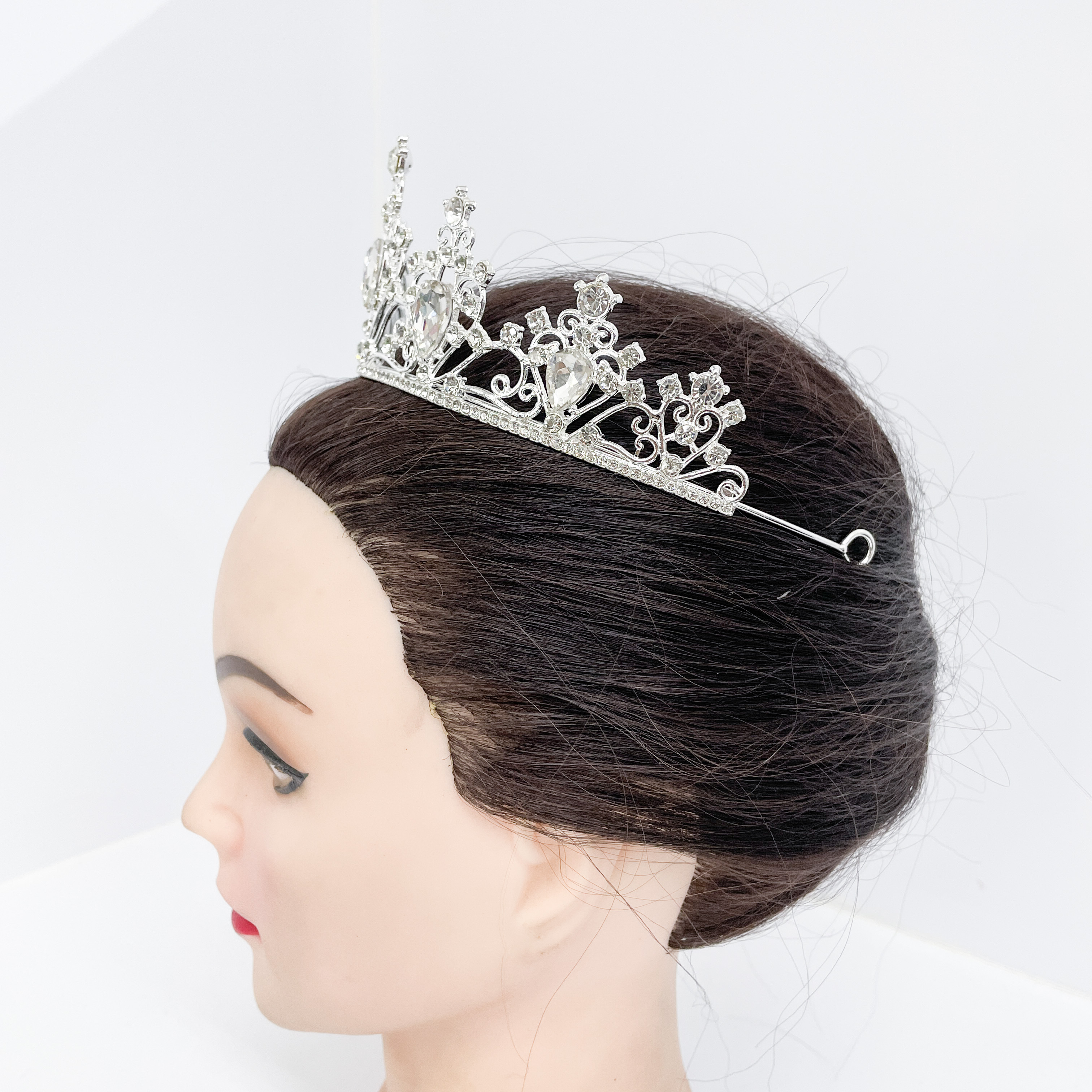 (พร้อมส่ง) เทียร่า 319 สีเงิน มงกุฎนางงาม มงกุฎเจ้าหญิง งานสวย ปราณีต QCเพชรทุกเม็ด สินค้าพร้อมส่งจากไทย