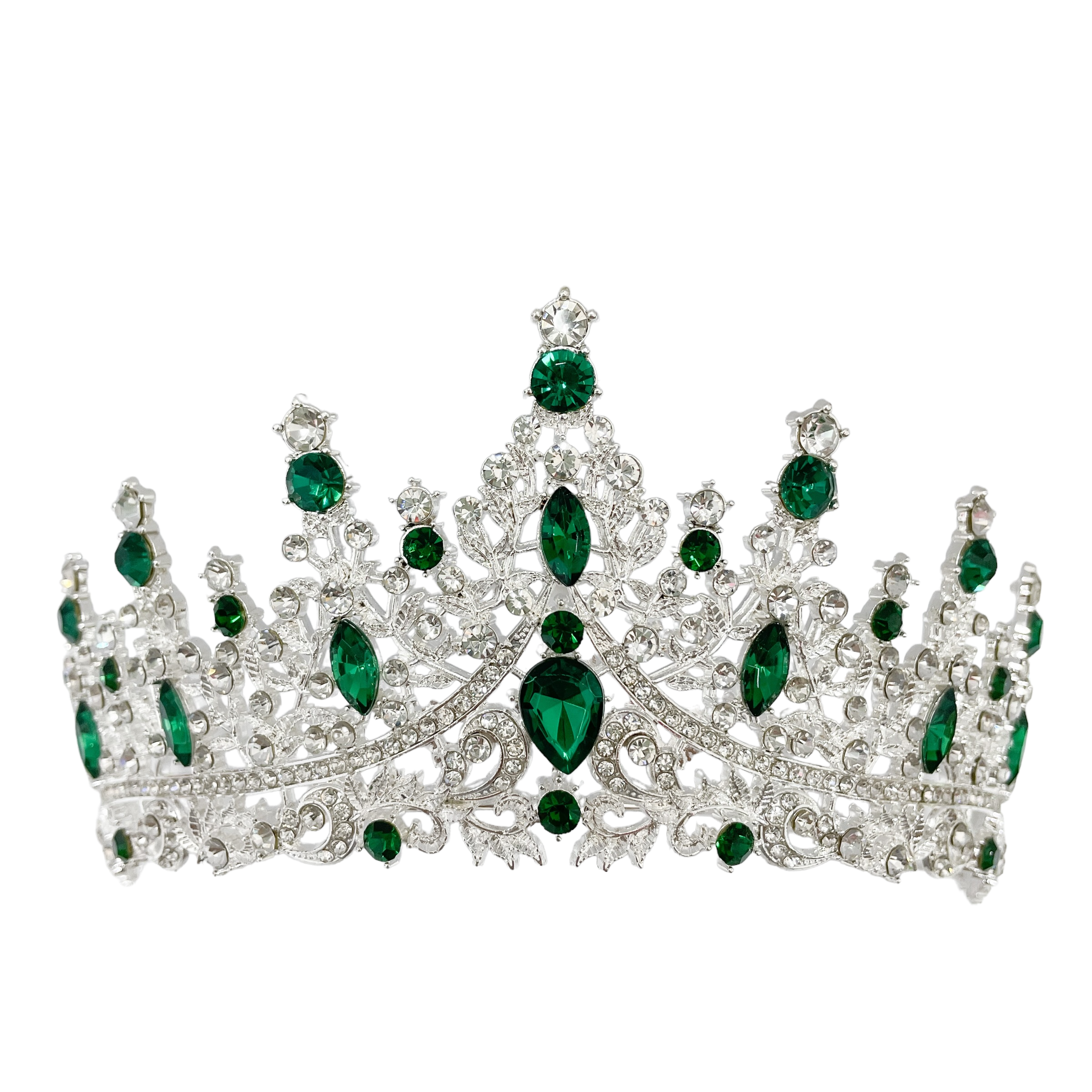 (พร้อมส่ง) เทียร่า 273 สีเงิน-เขียว มงกุฎนางงาม งานสวย ปราณีต QCเพชรทุกเม็ด ร้านคนไทย คุยง่าย ส่งเร็ว