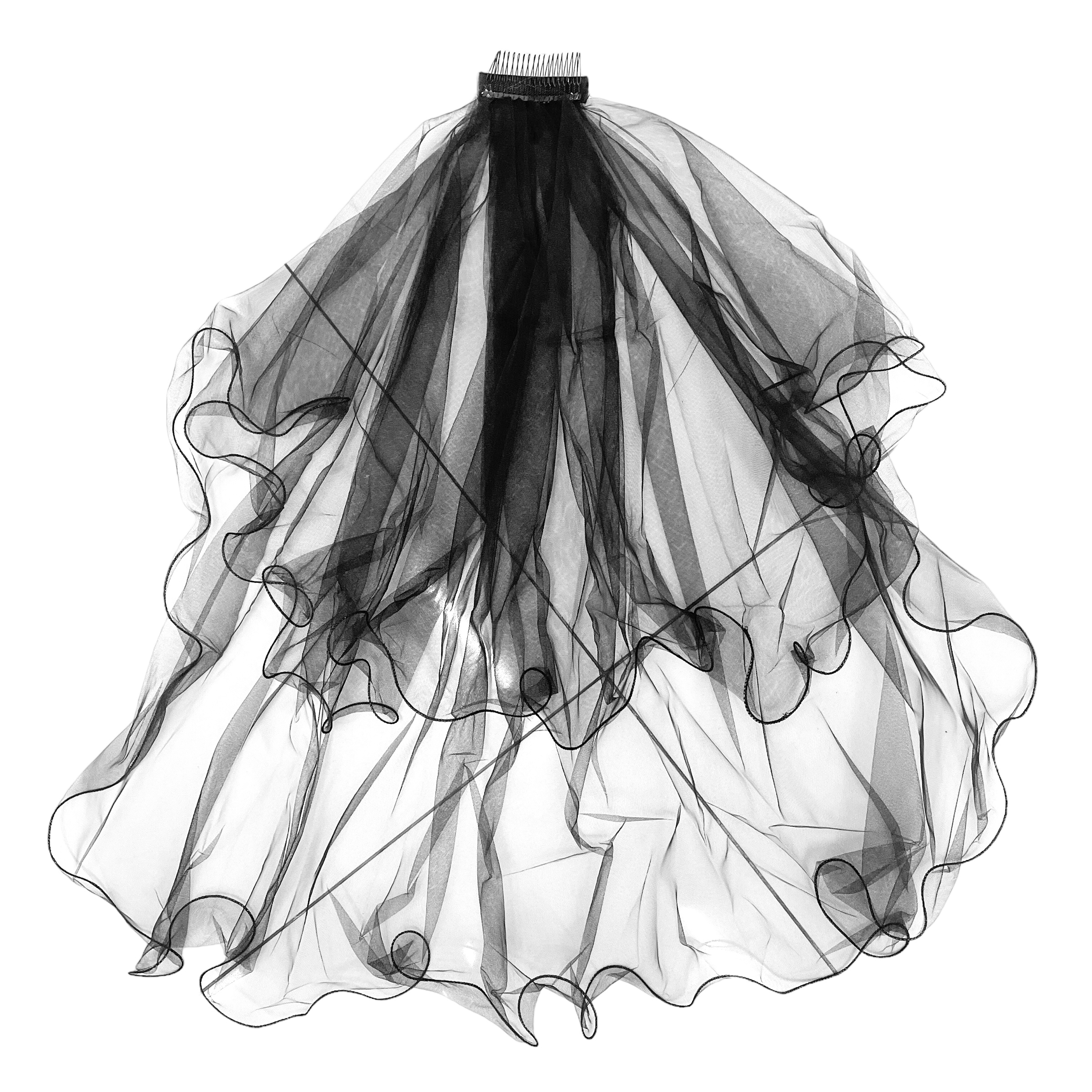 เครื่องประดับผมเจ้าสาว เวลเจ้าสาว สีดำ BRIDAL VEIL พร้อมส่งจากไทย