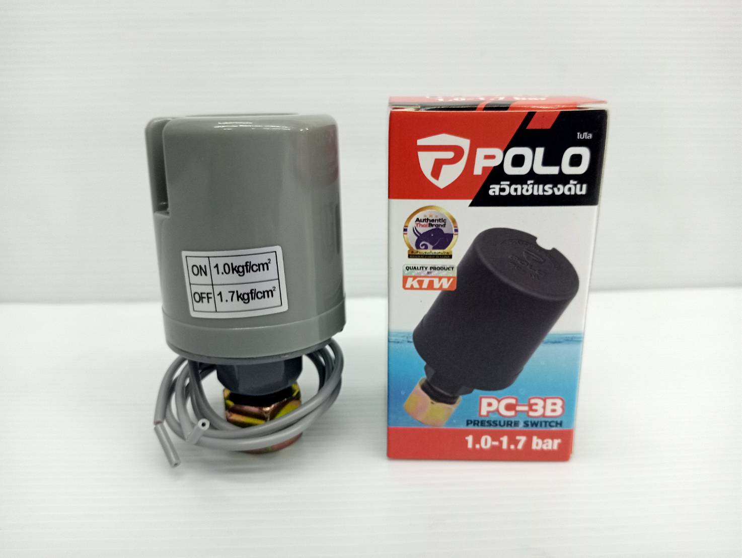 ออโต้สวิทซ์ปั้มน้ำ On 1.0 / Off 1.7 POLO เกลียว1/4,3/8