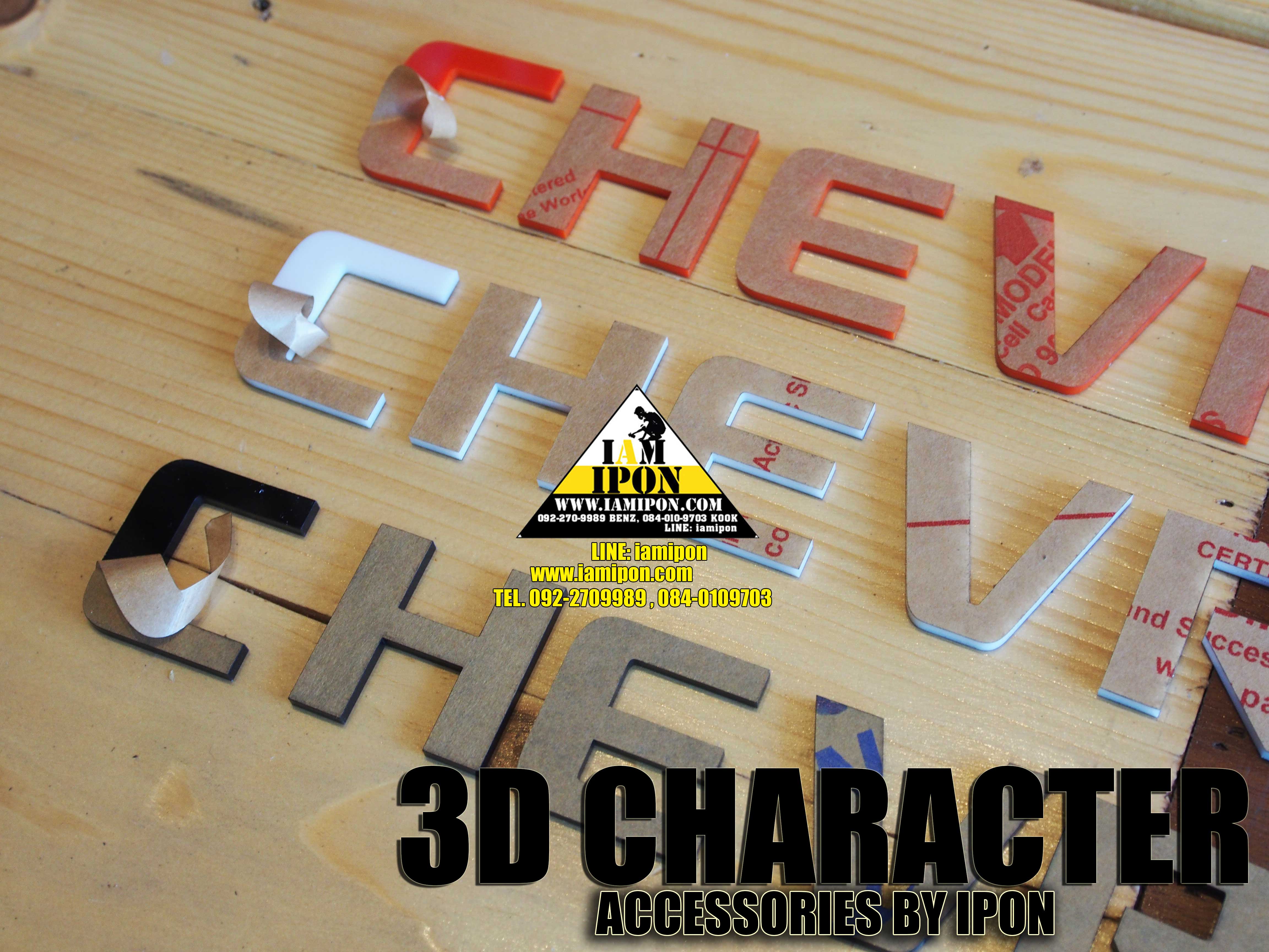 3D CHARACTER CHEVROLET COLORADO ตัวหนังสือติดรถนูน COLORADO