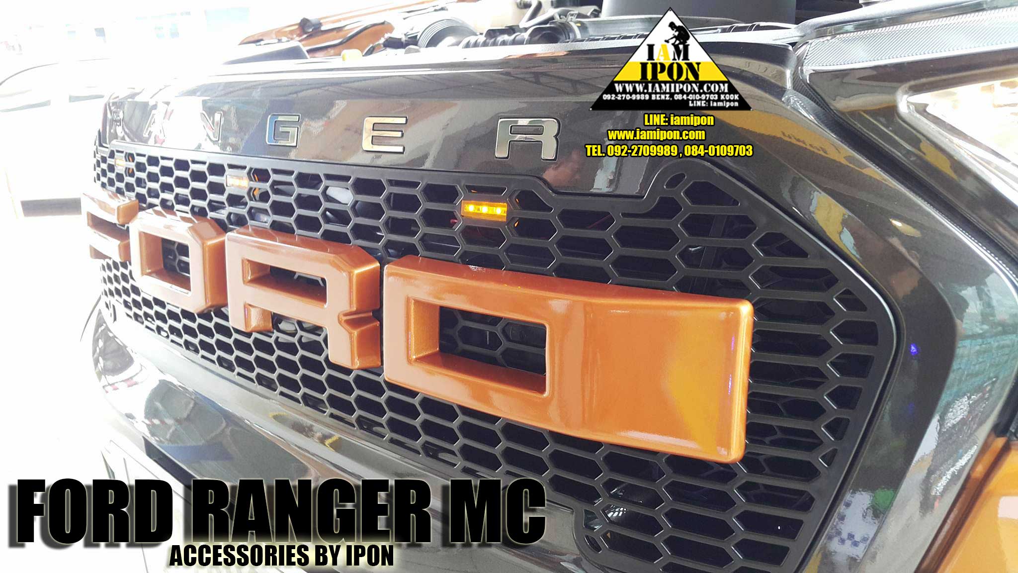 3D CHARACTER FRONT GRILL FORD RANGER MC STAINLESS ตัวหนังสือสเตนเลสติดกระจังหน้าฟอร์ดเรนเจอร์ MC