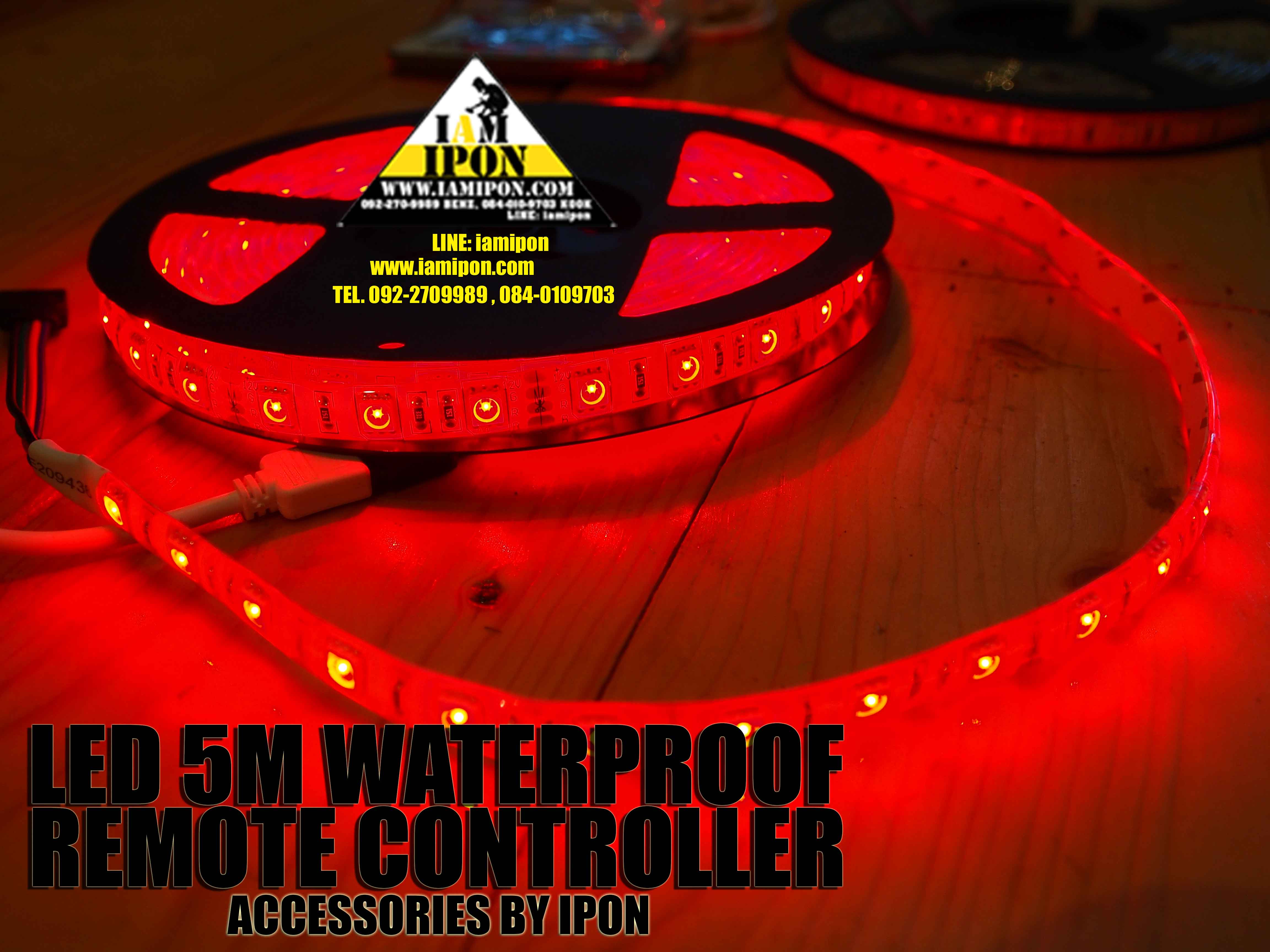 LED 5M WATERPROOF REMOTE CONTROLLER ไฟเส้น 5M กันน้ำ ปรับสีได้ 16 เฉด 5 step