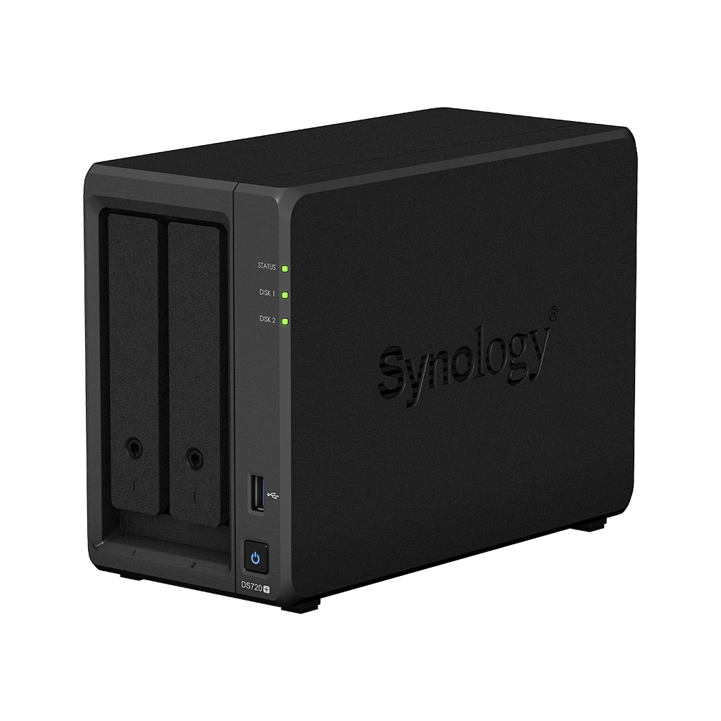 Synology Diskstation DS720+ 2-bay DiskStation (up to 7-bay), Quad Core 2.0 GHz (turbo to 2.7 GHz), 2GB RAM (up to 6GB)