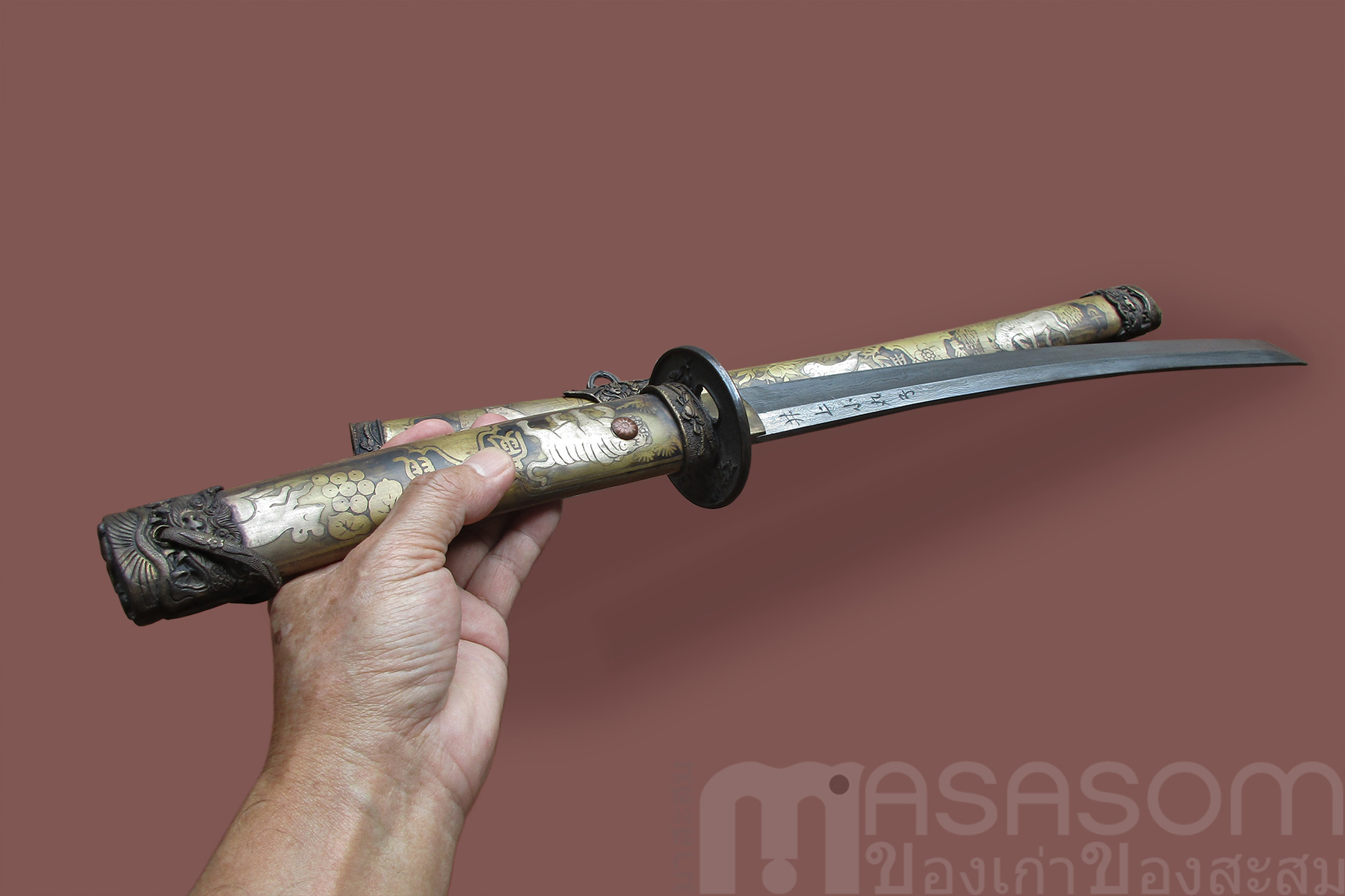 ดาบญี่ปุ่นขนาดกลางลาย 12 นักษัตร